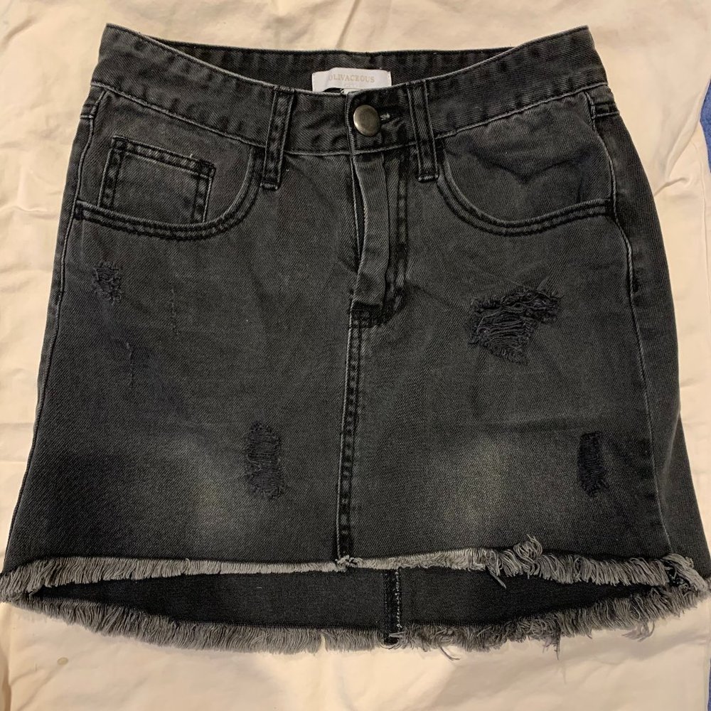Black Jean Skirt